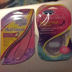 Heel liner and ball of cushion